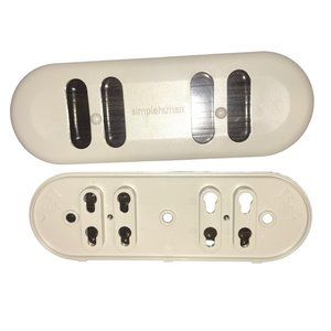 SIMPLE HUMAN Gray Plastic Wall Plate Bathroom Wall-Mount Face Plate